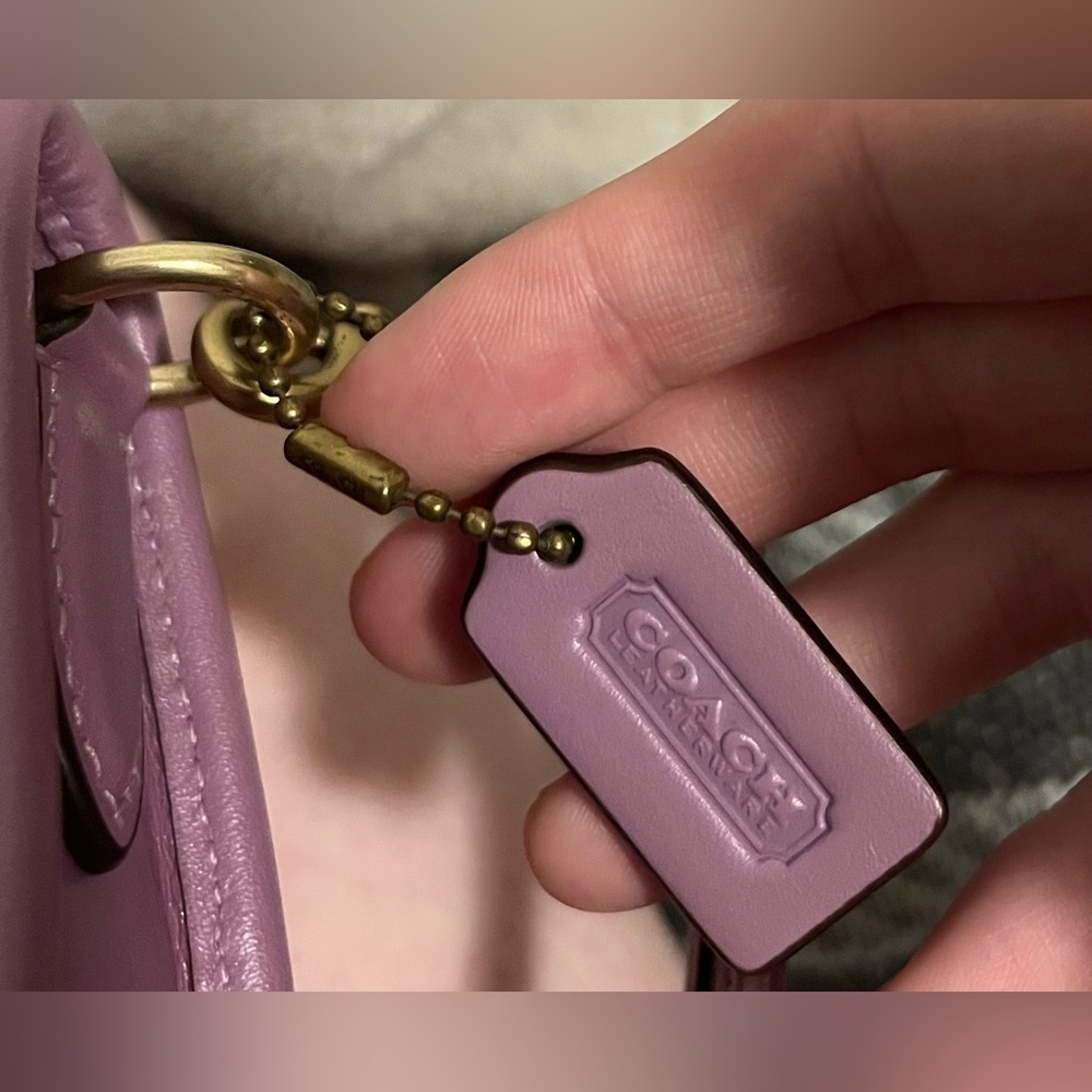 Coach Purple/Pink Leather Shoulder Bag - Picture 8 of 14